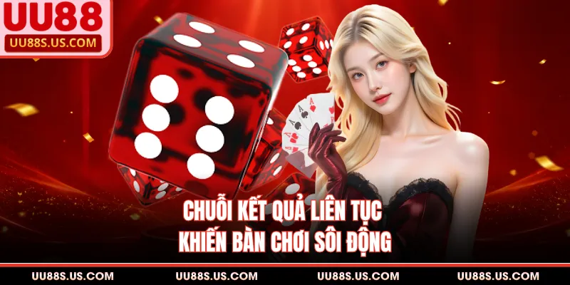 Tài Xỉu Livestream - Đấu Trường Đẳng Cấp Cho Hội Viên 2 Chuỗi kết quả liên tục khiến bàn chơi sôi động